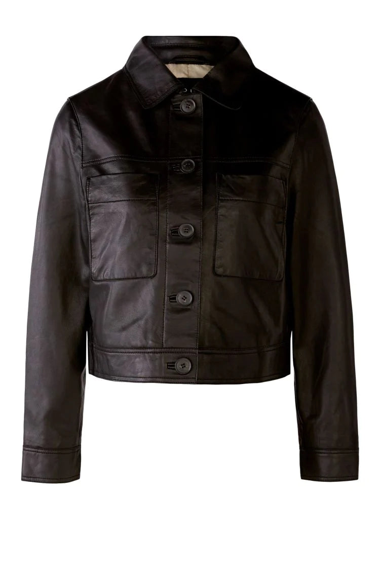 Blouson cuir noir sale