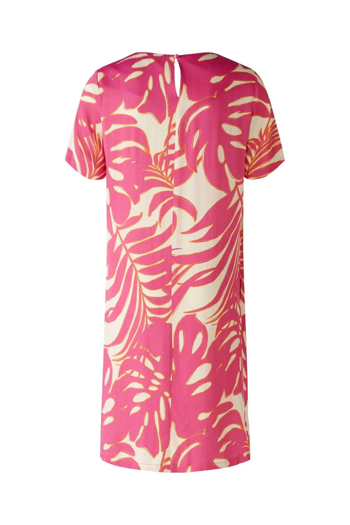 Robe col rond tropical