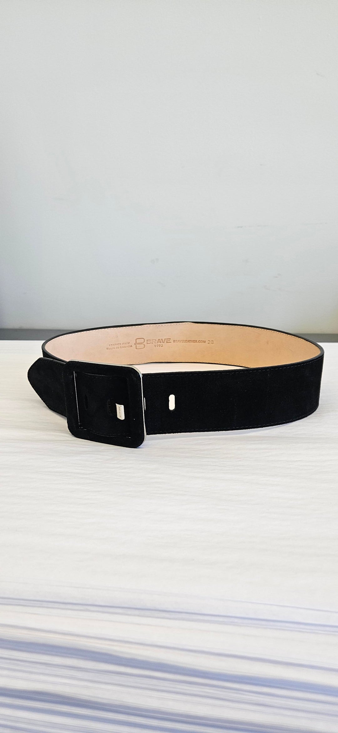 Ceinture large suède Makani 2"