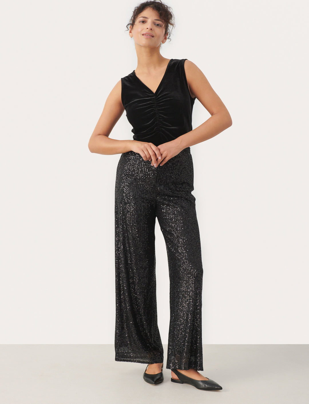 Pantalon extensible avec paillettes Tatianas