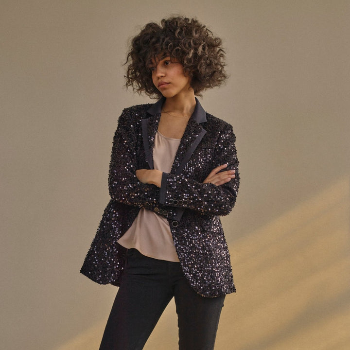 Blazer à palettes noires