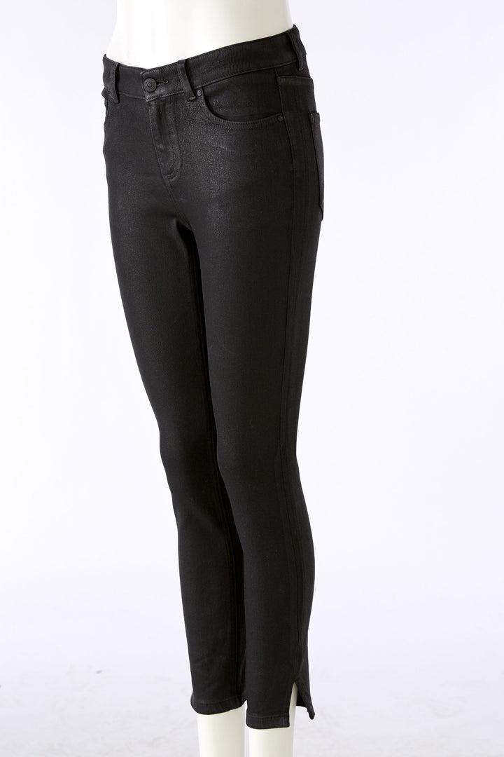 Jeans super stretch noir lustré - Oui