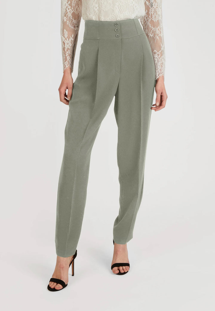 Pantalon taille haute et jambe droite