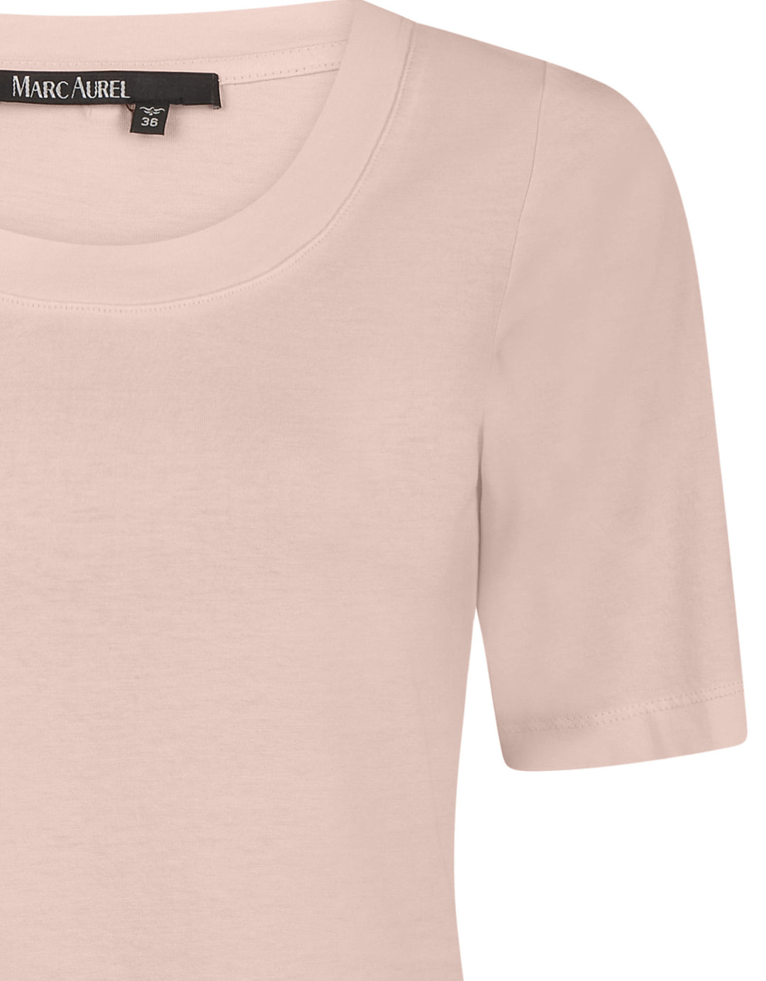 T-shirt col rond pêche rosé