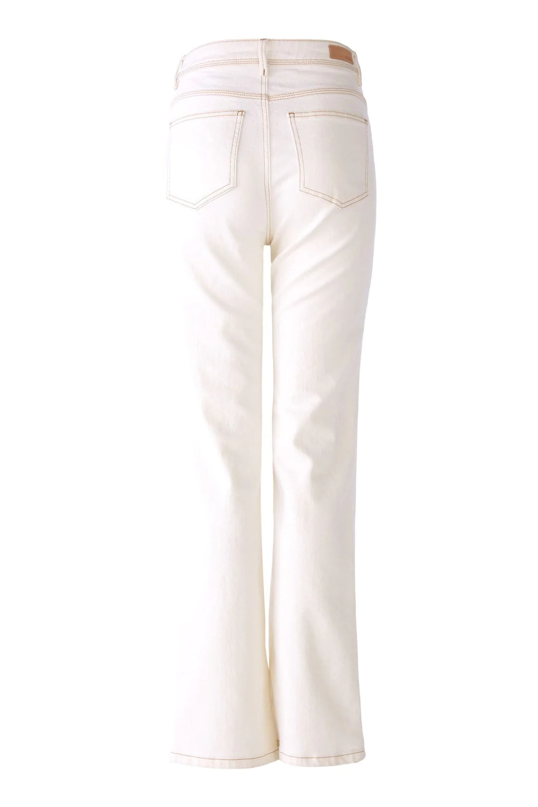 Jeans droit blanc cassé taille haute